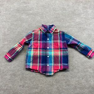 Janie & Jack  Plaid Button Shirt Size 18-24 Months